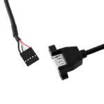 پنل USB کابل دار قابل پیچ کردن 5 پین لمونتک
