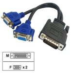 کابل تبدیل 59 پین dvi به 2 پورت vga