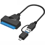 کابل تبدیل هارد SATA به USB 3.0 و USB-C تایپ‌سی لمونتک