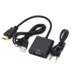 تبدیل HDMI به VGA اکتیو به همراه کابل صدا و کابل برق